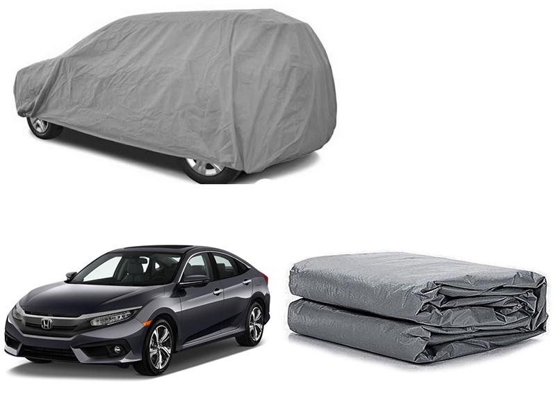 Honda Civic 2016-2021 PVC Cotton Fabric Top Cover - Grey  for sale in Karachi Image-1