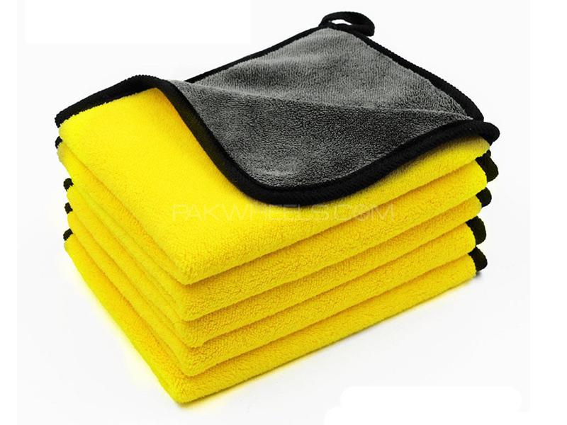 Micro Fiber Cloth Yellow - Pack Of 5 for sale in Karachi Image-1