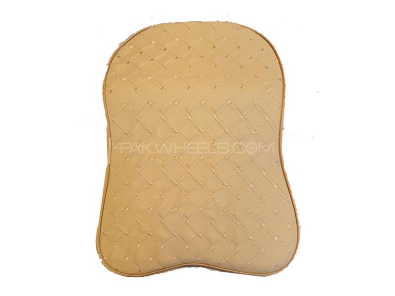 Car Neck Back Rest Long Cushion With Memory Foam Beige Image-1