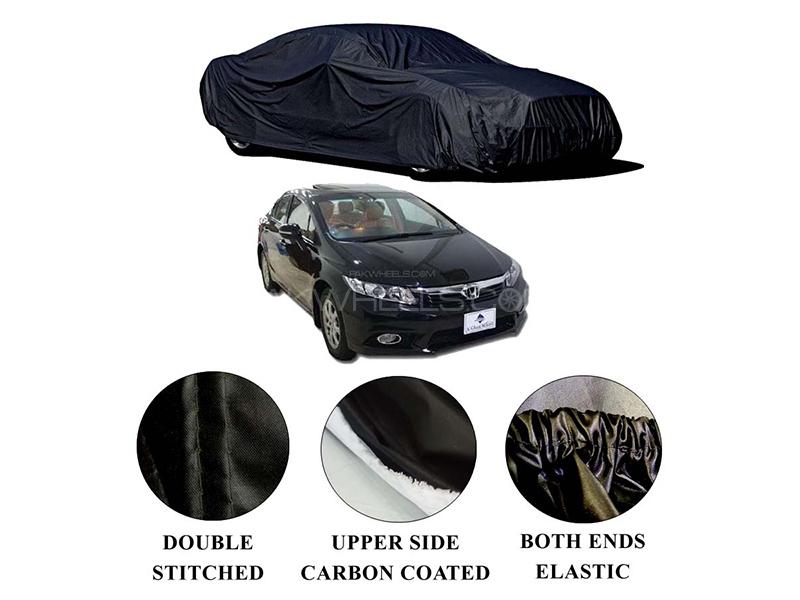 Honda Civic 2012-2016 Polymer Carbon Coated Car Top Cover for sale in Karachi Image-1