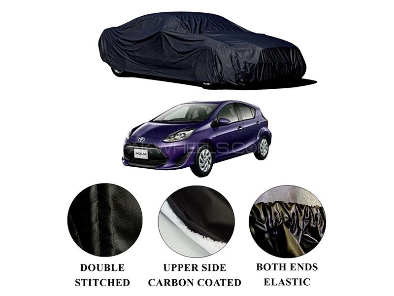 Toyota Aqua 2012-2021 Polymer Carbon Coated Car Top Cover for sale in Karachi Image-1