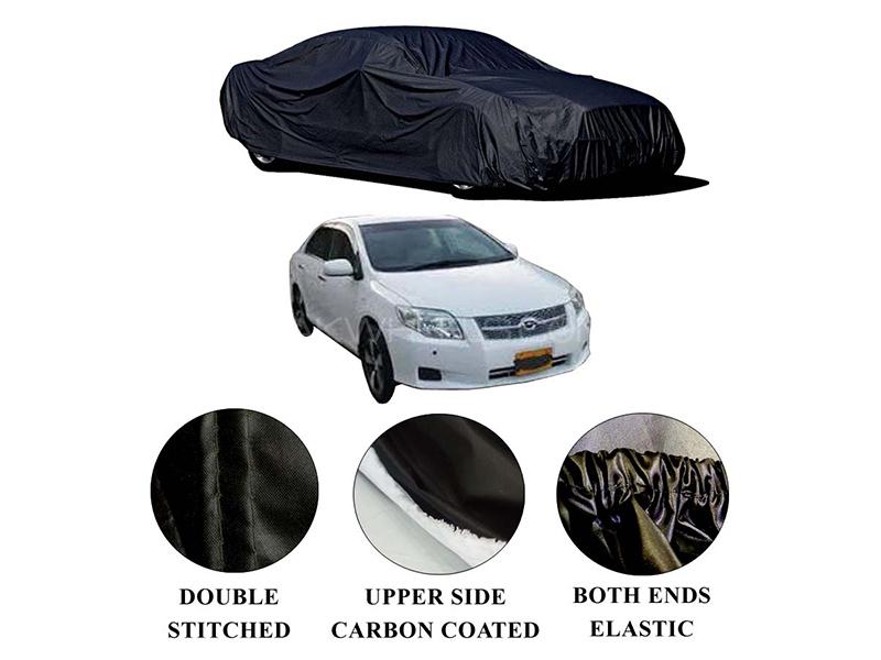 Toyota Axio Polymer Carbon Coated Car Top Cover for sale in Karachi Image-1