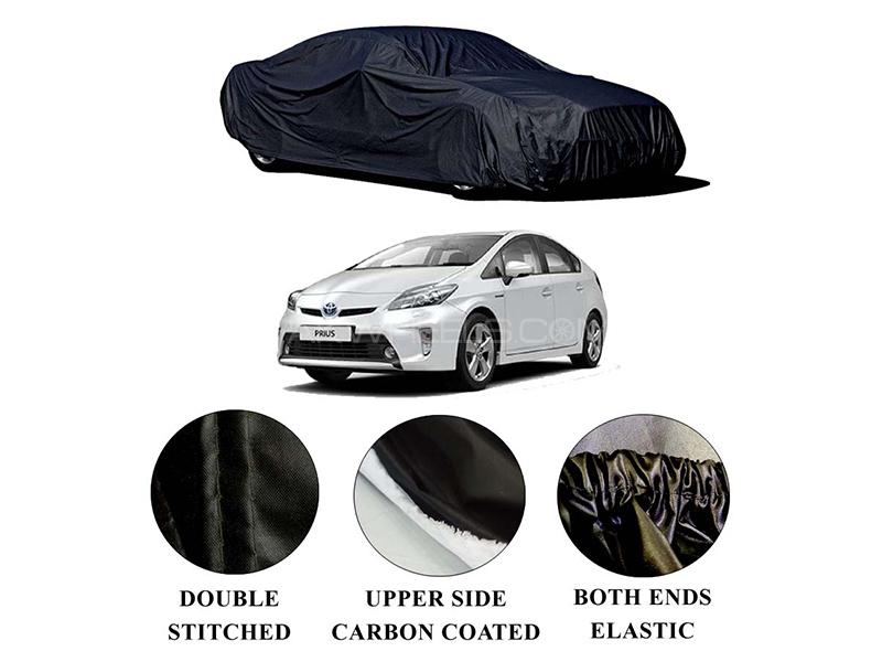 Toyota Prius 2009-2015 Polymer Carbon Coated Car Top Cover | Double Stitched | Water Proof