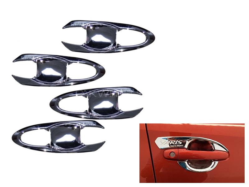 Toyota Yaris Door Handle Bowl Chrome Covers Image-1
