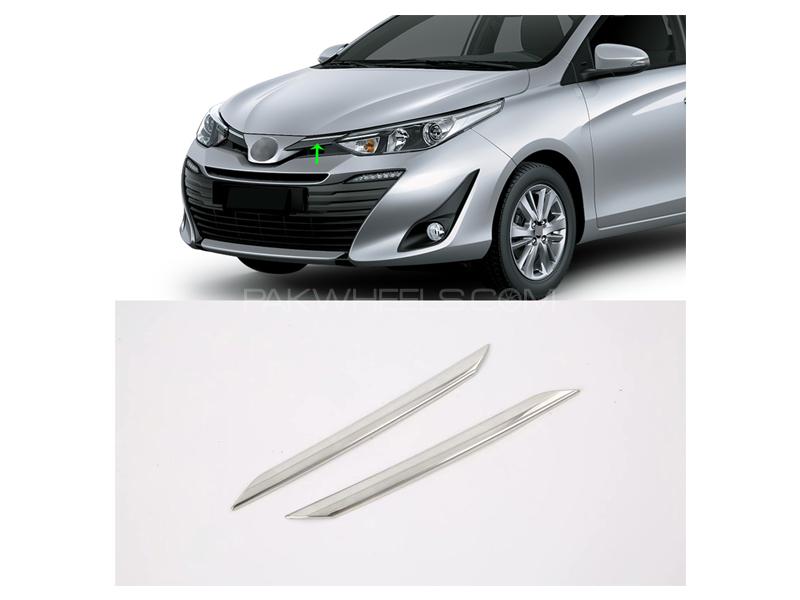 Toyota Yaris Front Grill Chrome Strips 2 Pcs