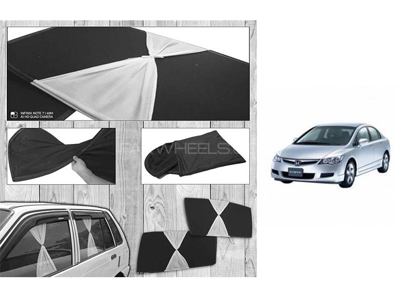 Honda Civic 2006-2012 Fancy Design Foldable Sun Shades  Image-1