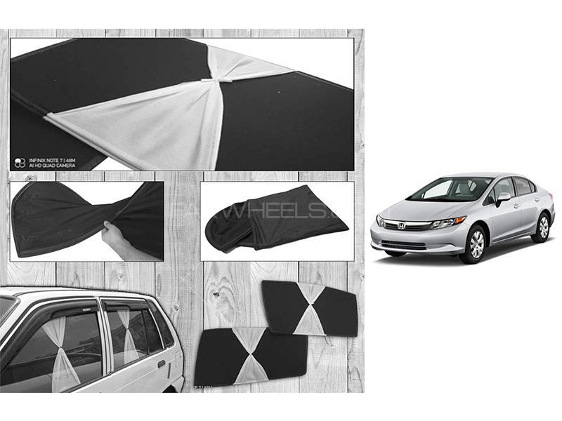 Honda Civic 2012-2016 Fancy Design Foldable Sun Shades  for sale in Karachi Image-1