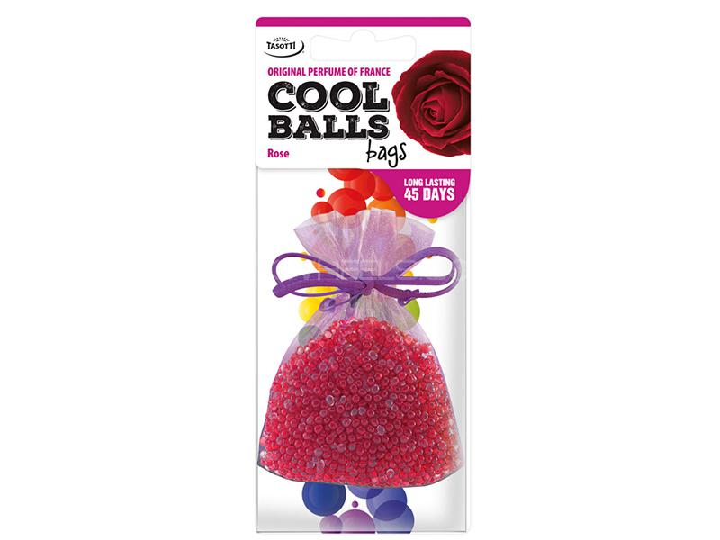 Tasotti Cool Balls Hanging Car Air Freshener - Rose - Pack Of 2  Image-1