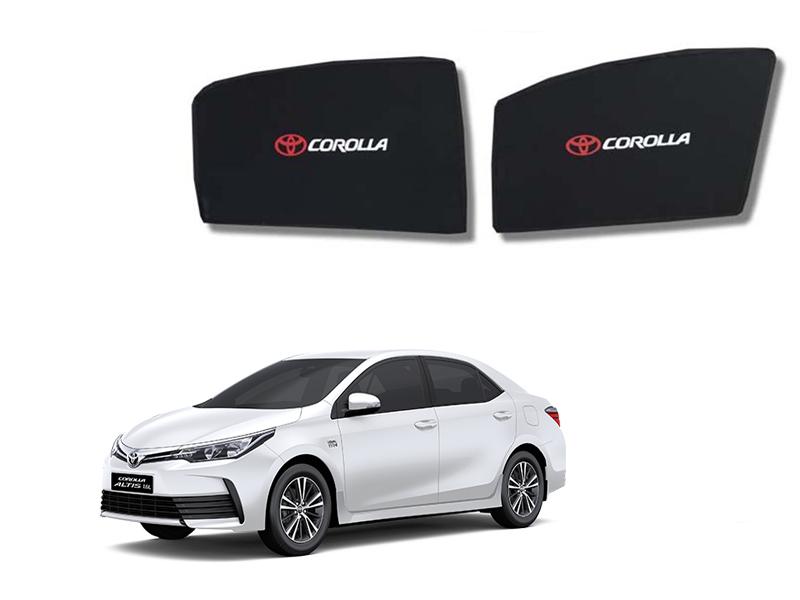 Toyota Corolla 2015-2021 Side Window Sun Shade With Logo Image-1