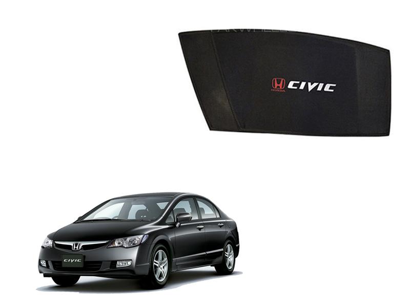 Honda Civic 2006-2012 Side Window Sun Shade UV Rays Side Shades With Logo Image-1