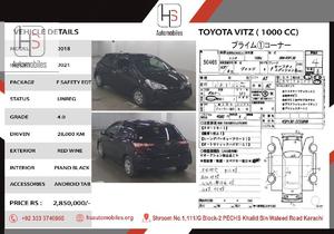 Used Toyota Vitz F Smile Edition 1.0 2018