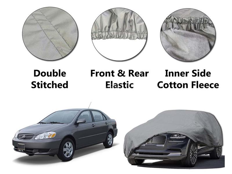Toyota Corolla 2002-2008 PVC Cotton Double Stitched Car Top Cover  Image-1