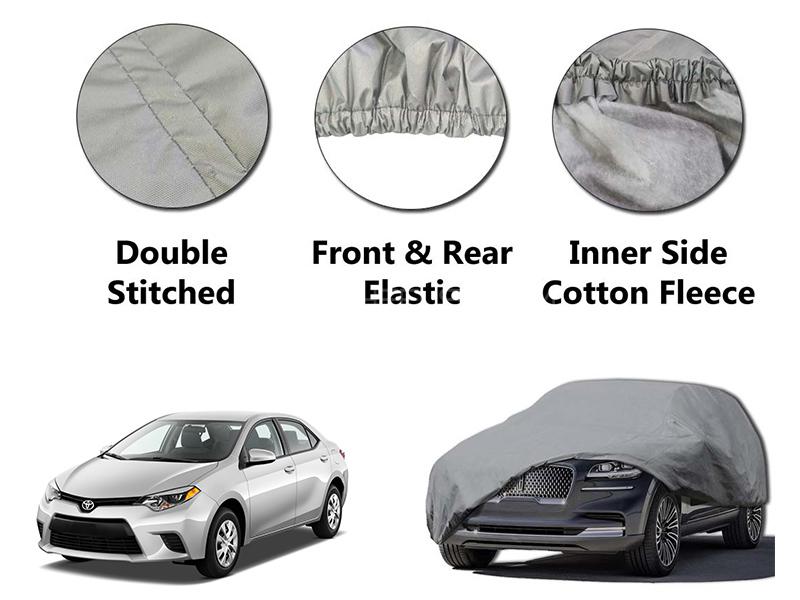 Toyota Corolla 2014-2022 PVC Cotton Double Stitched Car Top Cover  Image-1
