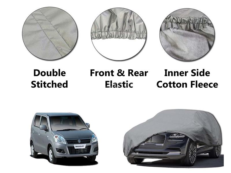 Suzuki Wagon R Local  PVC Cotton Double Stitched Car Top Cover  Image-1