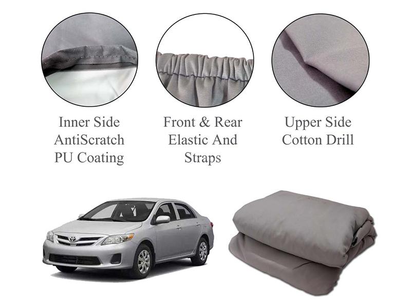 Toyota Corolla 2008-2014 PU Powder Coated Cotton Top Cover | Car Cover | Anti-Scratch | Dust Proof  Image-1