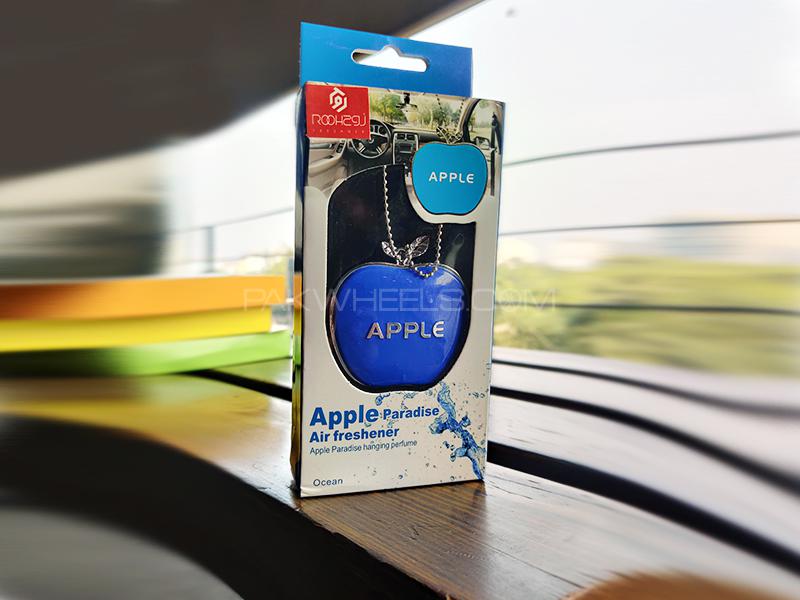 Apple Style Car Hanging Air Freshener | Aroma | Car Fragrance | Blue Apple Image-1