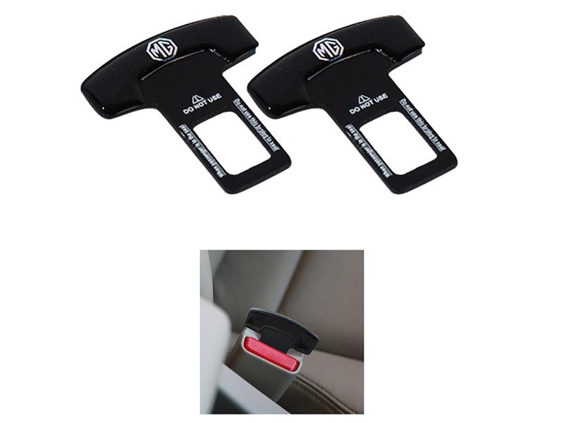MG Logo Seat Safety Belt Clip - Black Image-1