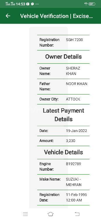 Suzuki Mehran 1996 for Sale in Attock Suzuki Mehran 1996 for Sale in Attock Image-10
