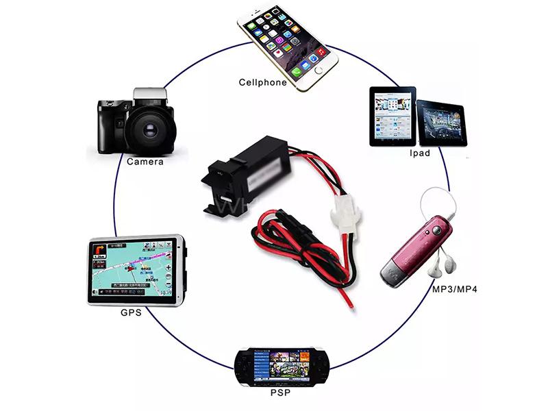 Dual USB 2.1 Car Charger Port For Suzuki  Dual USB 2.1 Car Charger Port For Suzuki  Image-2