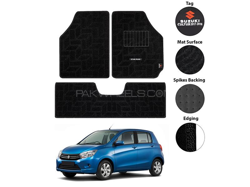Suzuki Cultus 2017-2022 Carpet Premium Series Black Car Floor Mats Image-1