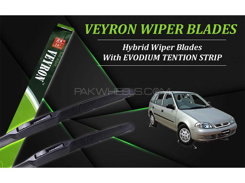 Suzuki Cultus 2007-2017 VEYRON Hybrid Wiper Blades | Non Scratchable | Graphite Coated Image-1