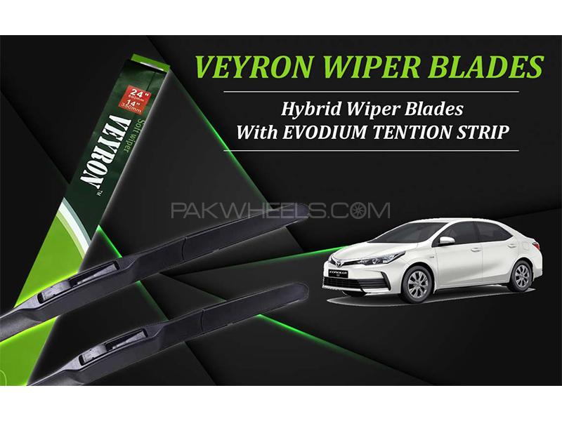 Toyota Corolla 2014-2023 VEYRON Hybrid Wiper Blades | Non Scratchable | Graphite Coated Image-1