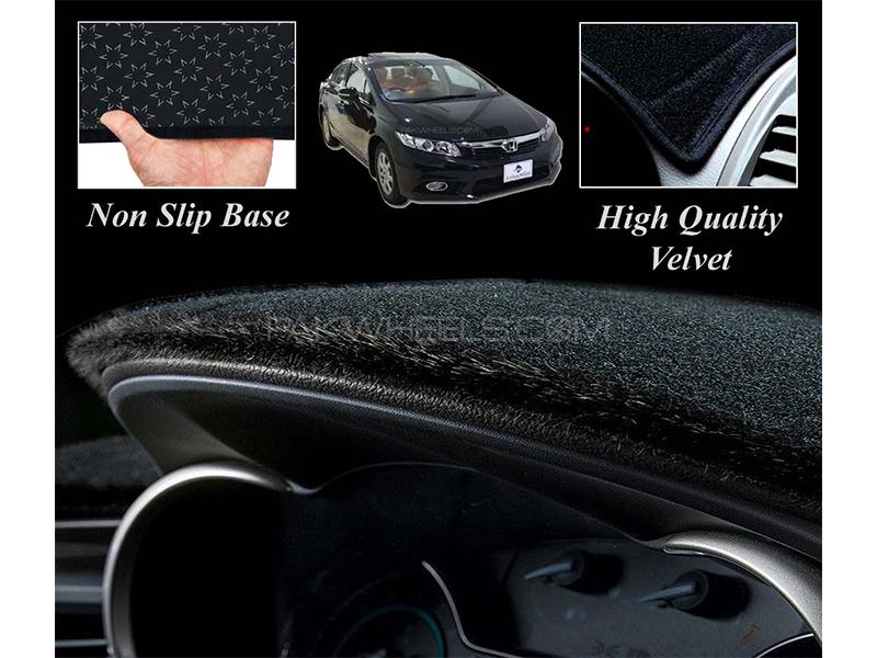 Honda Civic 2012-2016 Velvet Dashboard Carpet Cover | Non Slip | Washable