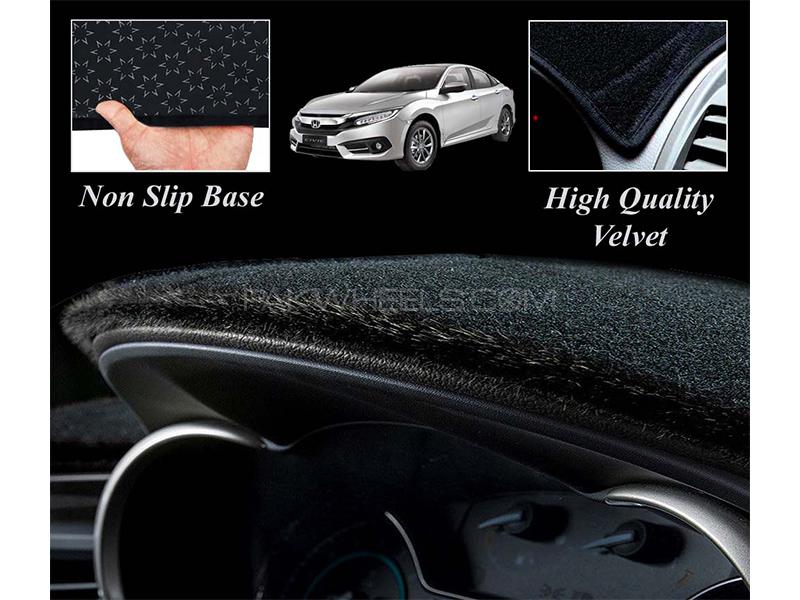 Honda Civic 2016-2021 Velvet Dashboard Carpet Cover | Non Slip | Washable Image-1