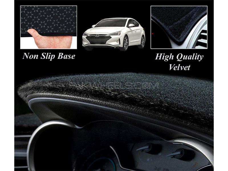 Hyundai Elantra 2021-2022 Velvet Dashboard Carpet Cover | Non Slip | Washable Image-1