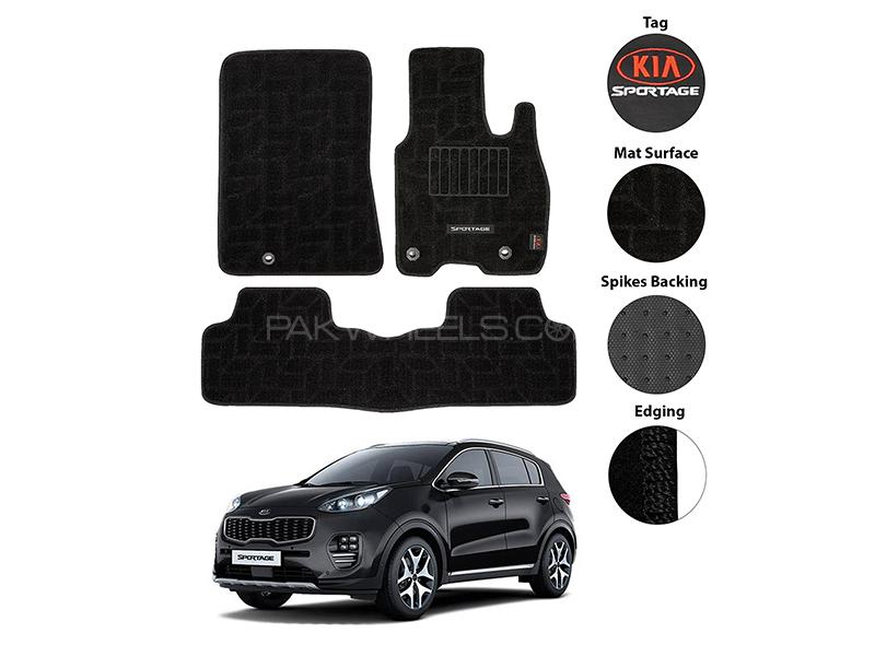 KIA Sportage Carpet Premium Series Black Car Floor Mats Image-1