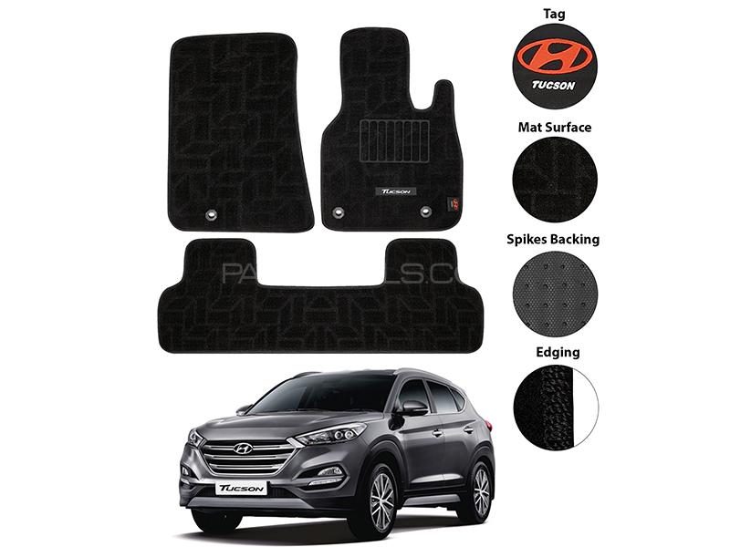 Hyundai Tucson Carpet Premium Series Black Car Floor Mats Image-1