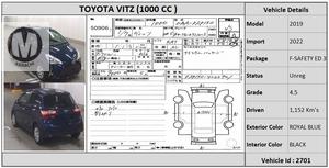 Used Toyota Vitz 2019
