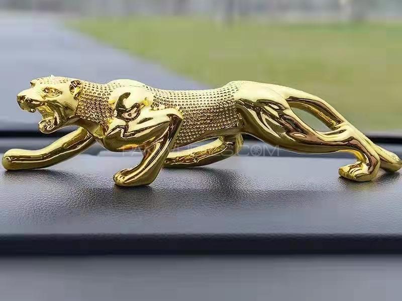 Car Interior Decor Metal Cheetah Golden D2 Dashboard Decoration  Image-1