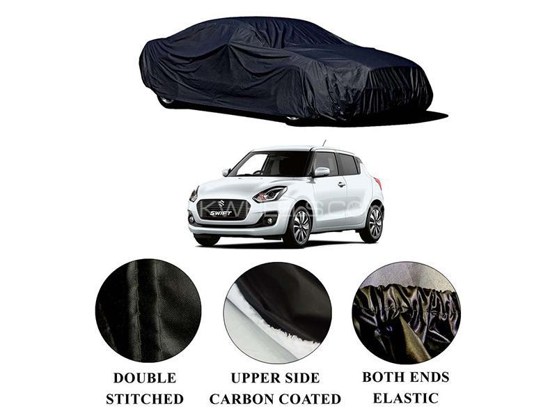 Suzuki Swift 2022-2023 Polymer Carbon Coated Car Top Cover | Double Stitched | Water Proof in Karachi