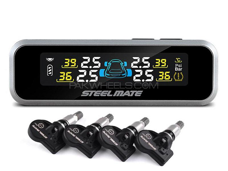 STEEL MATE LED Solar Power Tire Pressure Monitoring System Image-1