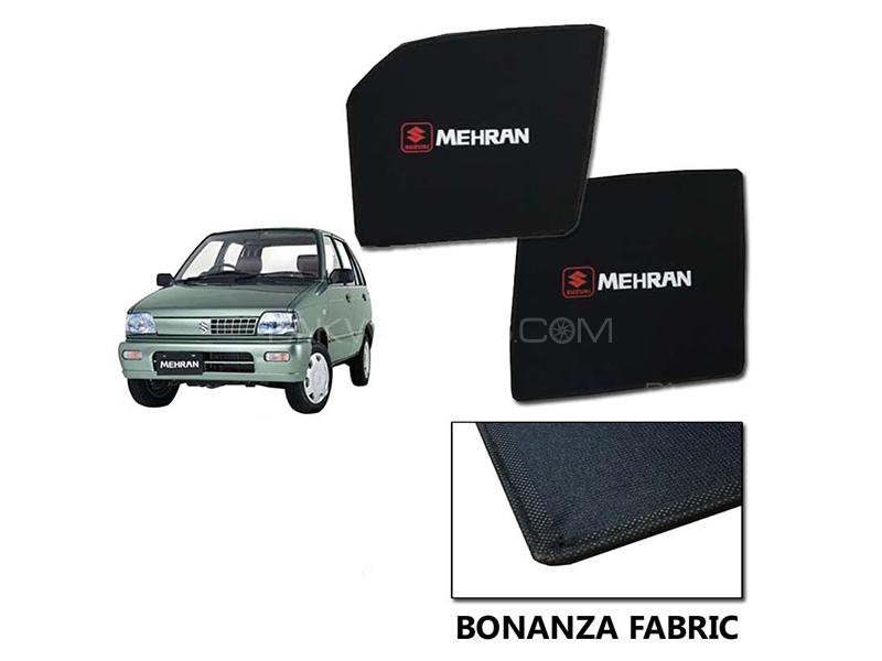 Suzuki Mehran 1988-2019 Sun Shades With Logo | Bonanza Fabric | Heat Proof  Image-1
