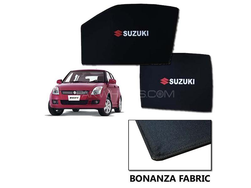Suzuki Swift 2010-2021 Sun Shades With Logo | Bonanza Fabric | Heat Proof  Image-1
