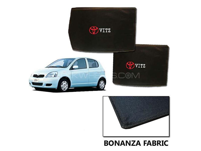 Toyota Vitz 1997-2004 Sun Shades With Logo | Bonanza Fabric | Heat Proof  Image-1