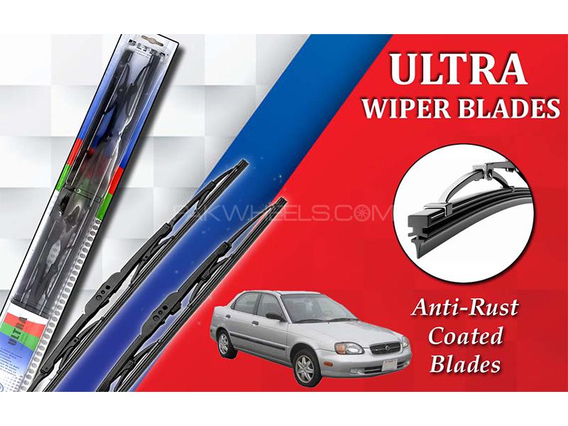 Suzuki Baleno 1998-2005 Ultra Wiper Blades | Anti-Rust Coated | Metal Type 