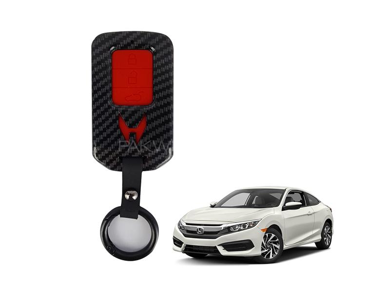Honda Civic 2016-2021 Carbon Fiber - Black And Red   Image-1