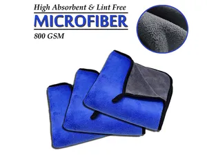 Microfiber Towels for Cars - 16x16 inch Lint Free Car Microfiber Towel - 5  Pack - 380gsm Microfiber Detailing Towels 