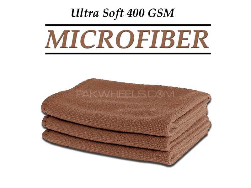 Microfiber Towel Ultra Soft 400GSM - Brown - Pack Of 3 Image-1