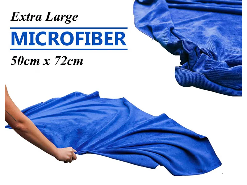 Extra Large Microfiber Cloth 50x72cm Single Ply 400  GSM - Pack Of 5 Image-1