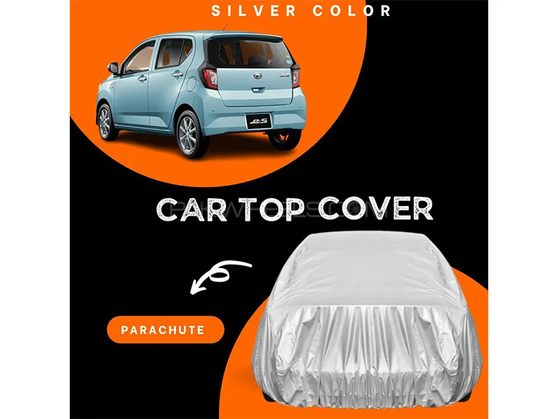 Daihatsu Mira 2017-2022 Parachute Silver Car Top Cover Image-1