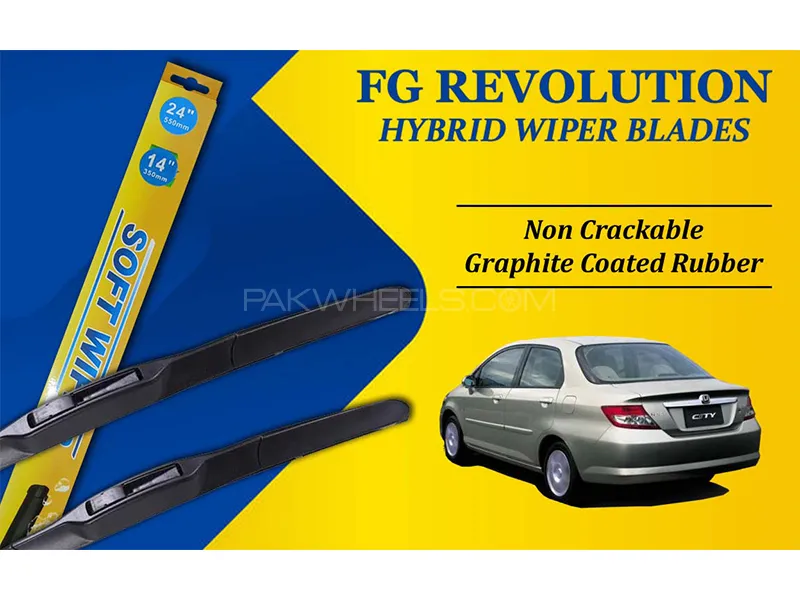 Honda City 2003-2008 FG Wiper Blades | Hybrid Type | Graphite Coated Rubber Image-1