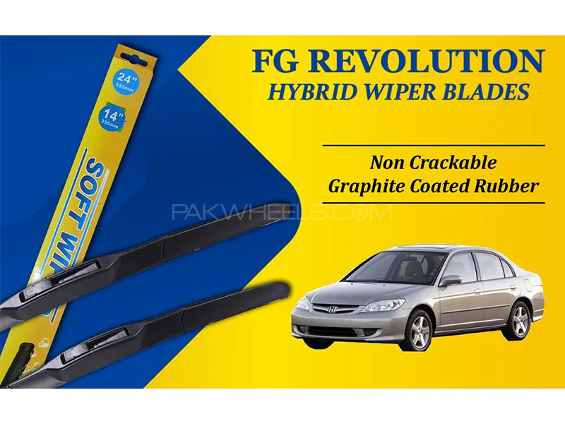 Honda Civic 2002-2006 FG Wiper Blades | Hybrid Type | Graphite Coated Rubber Image-1