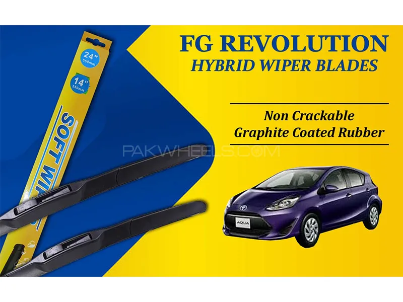 Toyota Aqua 2012-2022 FG Wiper Blades | Hybrid Type | Graphite Coated Rubber Image-1