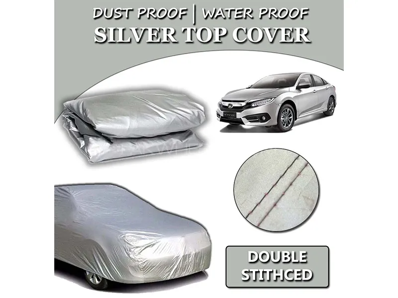 Honda Civic 2016-2021 Parachute Silver Car Top Cover | Heat Proof | Double Stitched  Image-1