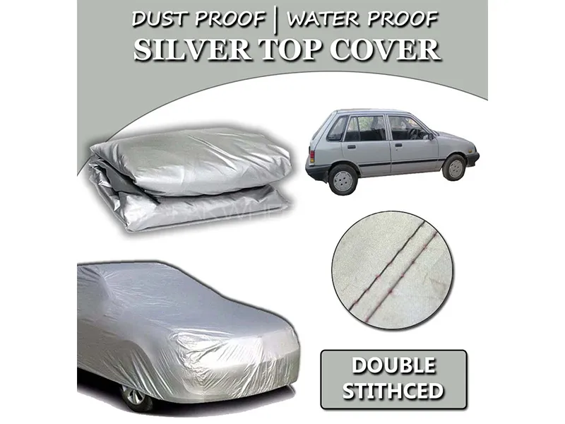 Suzuki Khyber 1989-1999 Parachute Silver Car Top Cover | Heat Proof | Double Stitched Image-1