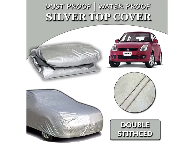 Suzuki Swift 2010-2021 Parachute Silver Car Top Cover | Heat Proof | Double Stitched Image-1